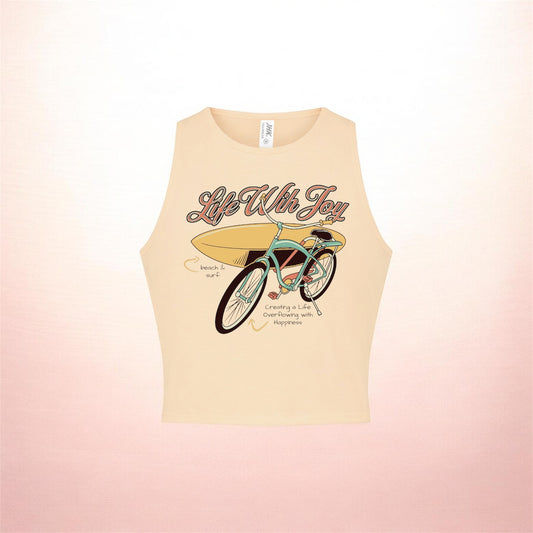 Life with hoy beige Crop 🚲